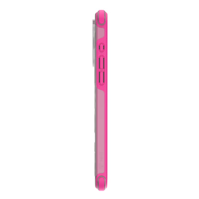 Pinit MagSafe Case for iPhone 15 Pro - Dynamic/Clear with Neon Pink Bumper