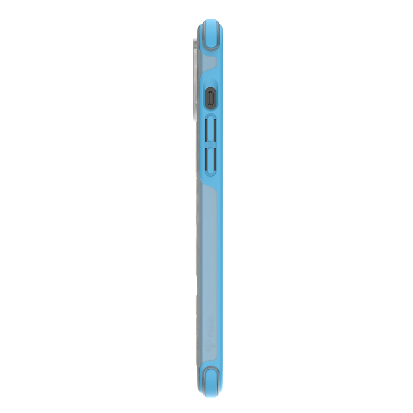 Pinit MagSafe Case for iPhone 15 Plus - Dynamic/Clear with Neon Blue Bumper