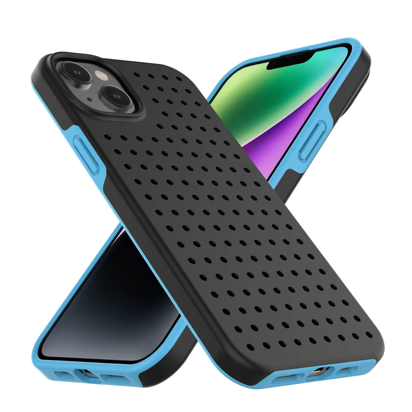 Pinit Dynamic Case for iPhone 14 - Black/Blue