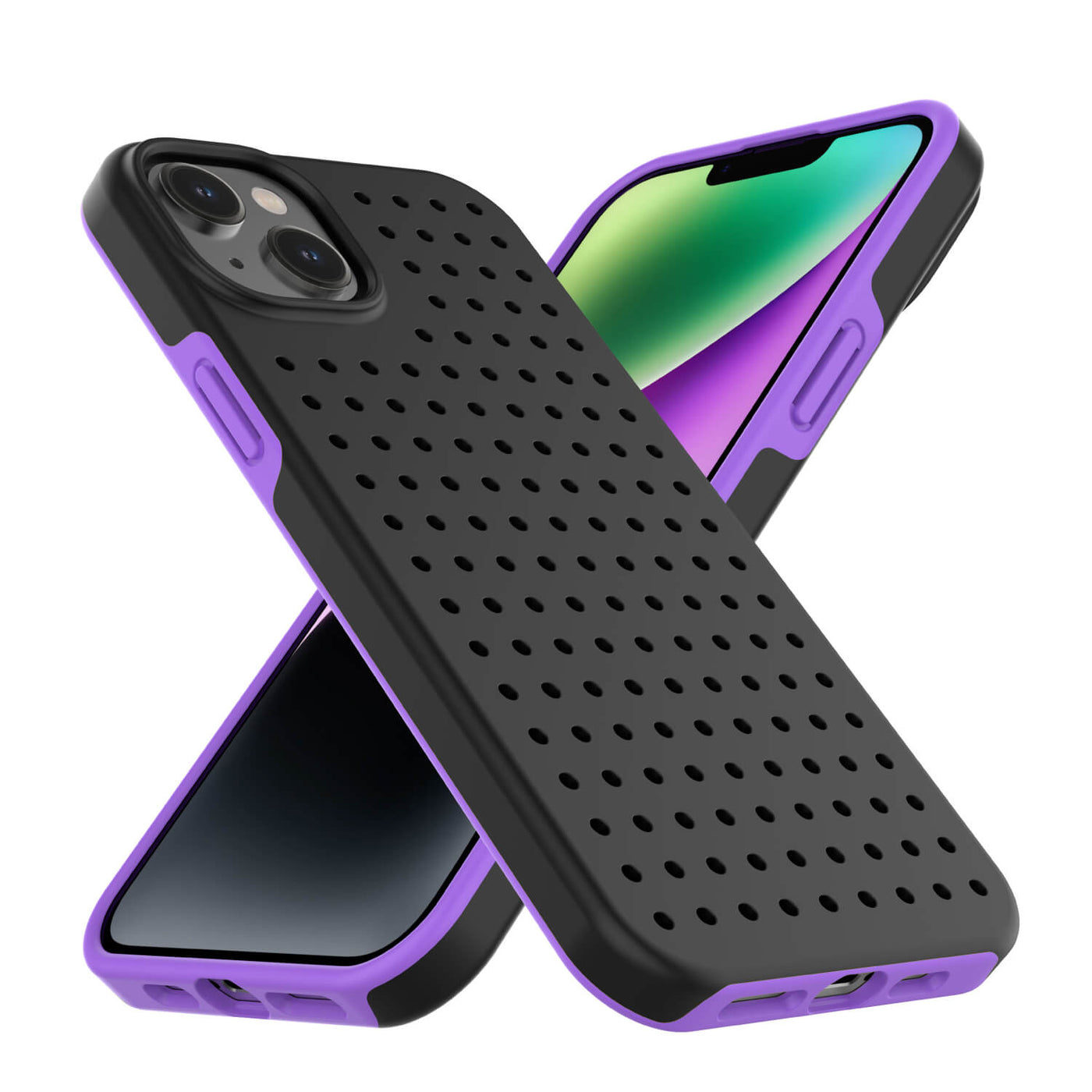 Pinit Dynamic Case for iPhone 14 - Black/Purple